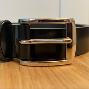 Vintage Polo Ralph Lauren Leather Belt with Silver Buckle